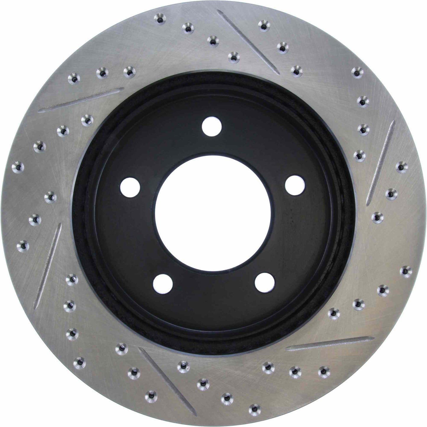 StopTech Sport Drilled/Slotted Brake Rotor; Front Right