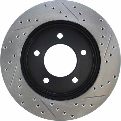 StopTech Sport Drilled/Slotted Brake Rotor; Front Right