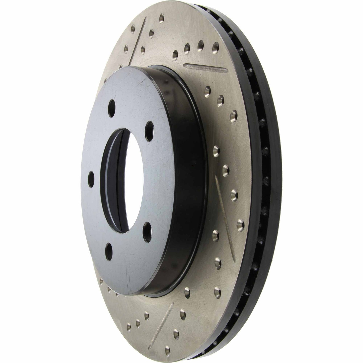 StopTech Sport Drilled/Slotted Brake Rotor; Front Right
