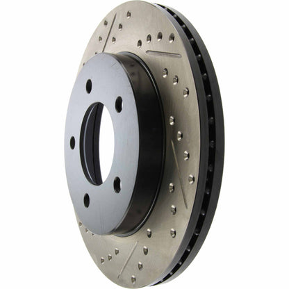 StopTech Sport Drilled/Slotted Brake Rotor; Front Right