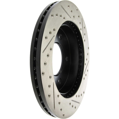 StopTech Sport Drilled/Slotted Brake Rotor; Front Right