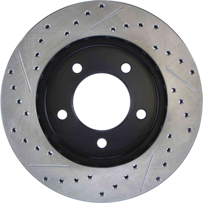 StopTech Sport Drilled/Slotted Brake Rotor; Front Left