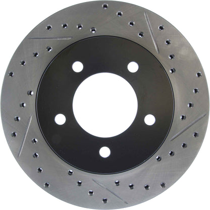 StopTech Sport Drilled/Slotted Brake Rotor; Front Left
