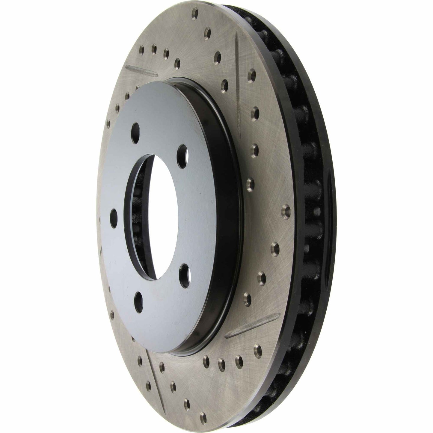 StopTech Sport Drilled/Slotted Brake Rotor; Front Left
