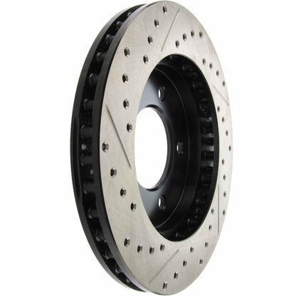 StopTech Sport Drilled/Slotted Brake Rotor; Front Left