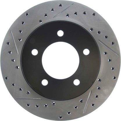 StopTech Sport Drilled/Slotted Brake Rotor; Front Right