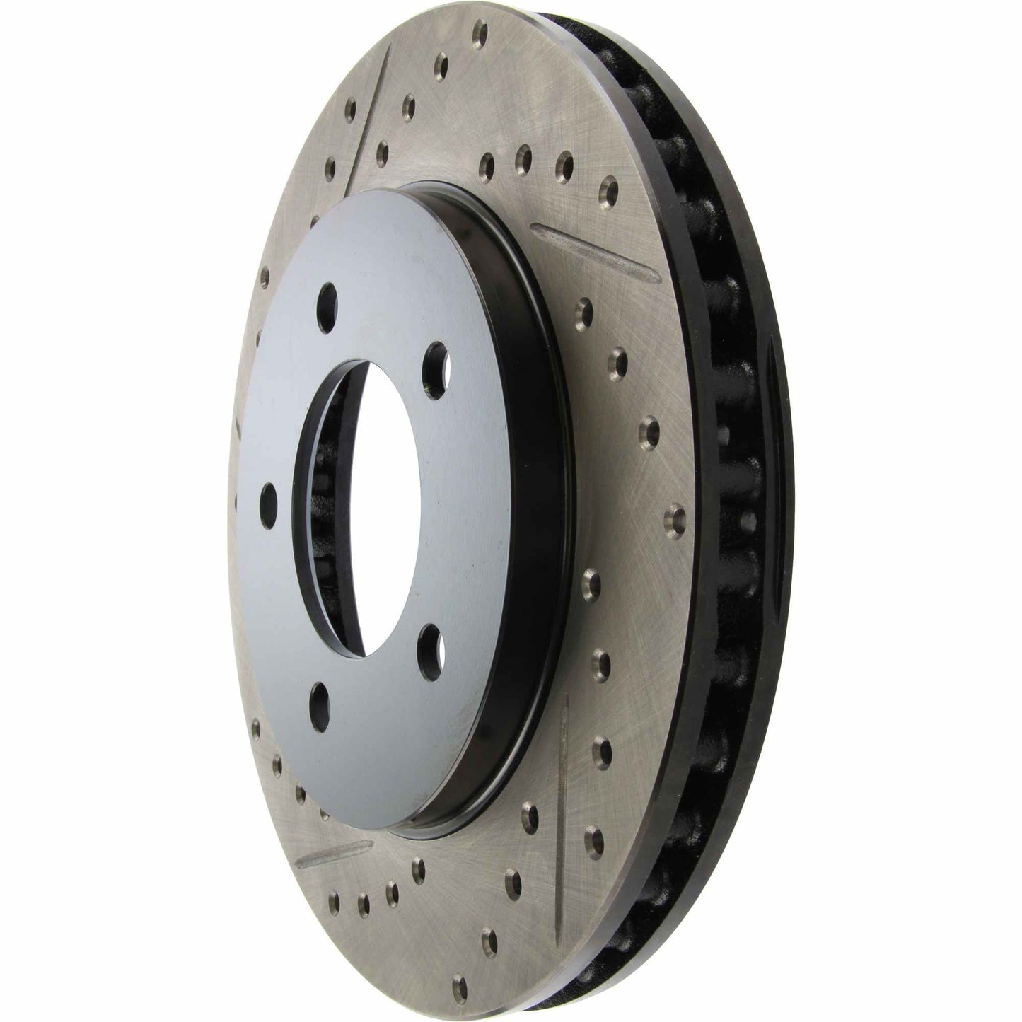 StopTech Sport Drilled/Slotted Brake Rotor; Front Right