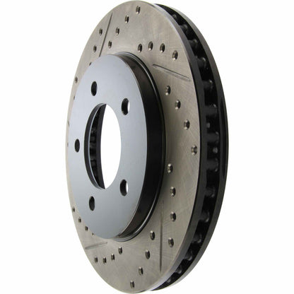 StopTech Sport Drilled/Slotted Brake Rotor; Front Right