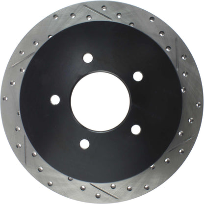 StopTech Sport Drilled/Slotted Brake Rotor; Rear Left