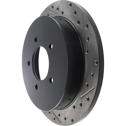 StopTech Sport Drilled/Slotted Brake Rotor; Rear Left