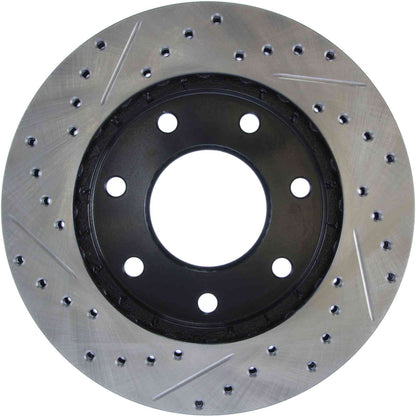 StopTech Sport Drilled/Slotted Brake Rotor; Front Left