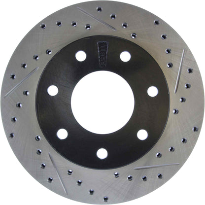 StopTech Sport Drilled/Slotted Brake Rotor; Front Left
