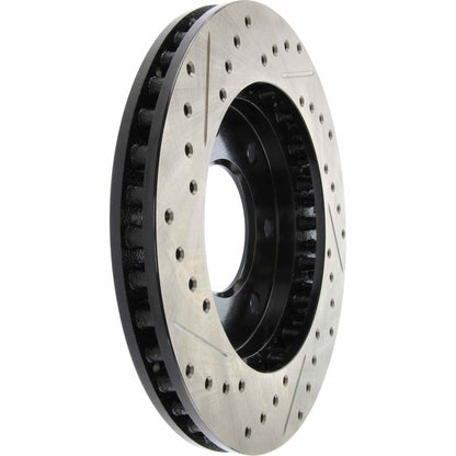 StopTech Sport Drilled/Slotted Brake Rotor; Front Left