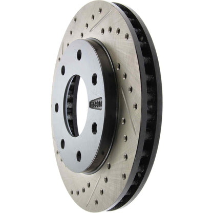 StopTech Sport Drilled/Slotted Brake Rotor; Front Right