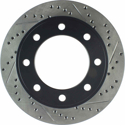 StopTech Sport Drilled/Slotted Brake Rotor; Front Left