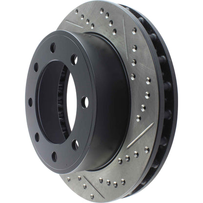 StopTech Sport Drilled/Slotted Brake Rotor; Front Left