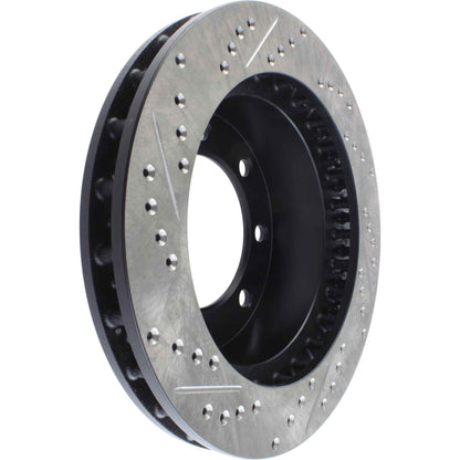 StopTech Sport Drilled/Slotted Brake Rotor; Front Left