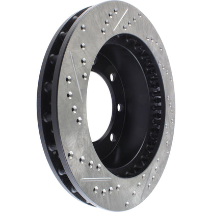 StopTech Sport Drilled/Slotted Brake Rotor; Front Left