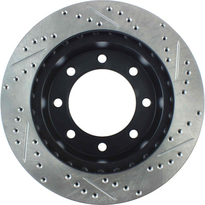 StopTech Sport Drilled/Slotted Brake Rotor; Front Right