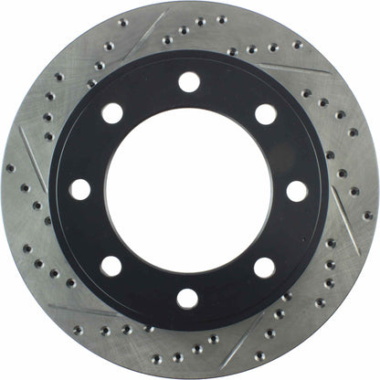 StopTech Sport Drilled/Slotted Brake Rotor; Front Right