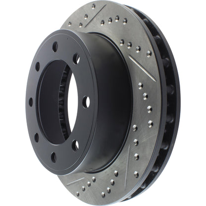 StopTech Sport Drilled/Slotted Brake Rotor; Front Right