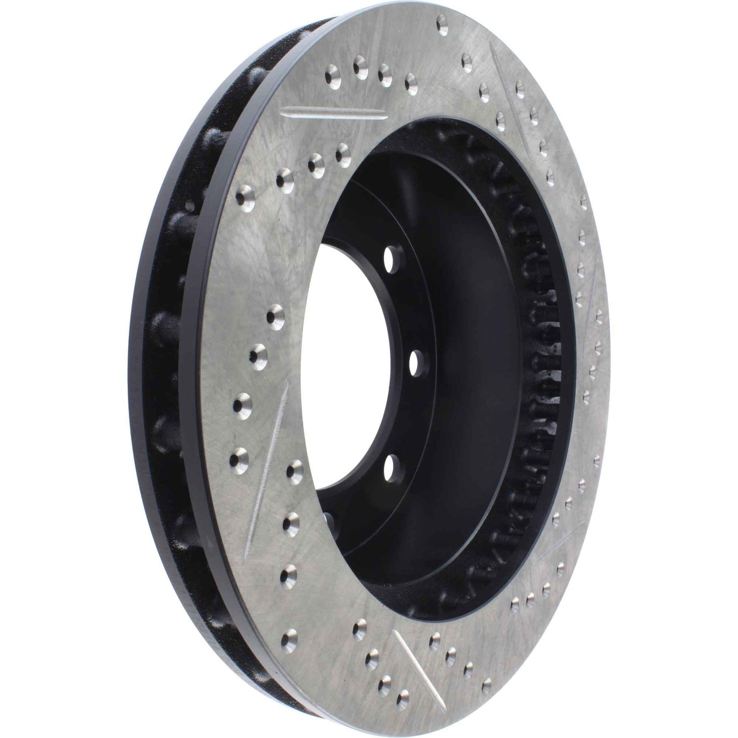StopTech Sport Drilled/Slotted Brake Rotor; Front Right