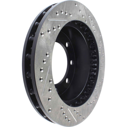 StopTech Sport Drilled/Slotted Brake Rotor; Front Right