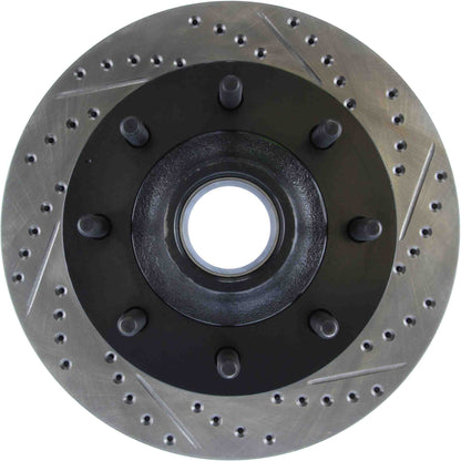 StopTech Sport Drilled/Slotted Brake Rotor; Front Left
