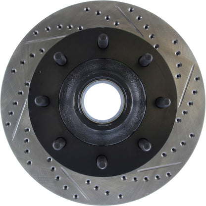 StopTech Sport Drilled/Slotted Brake Rotor; Front Left