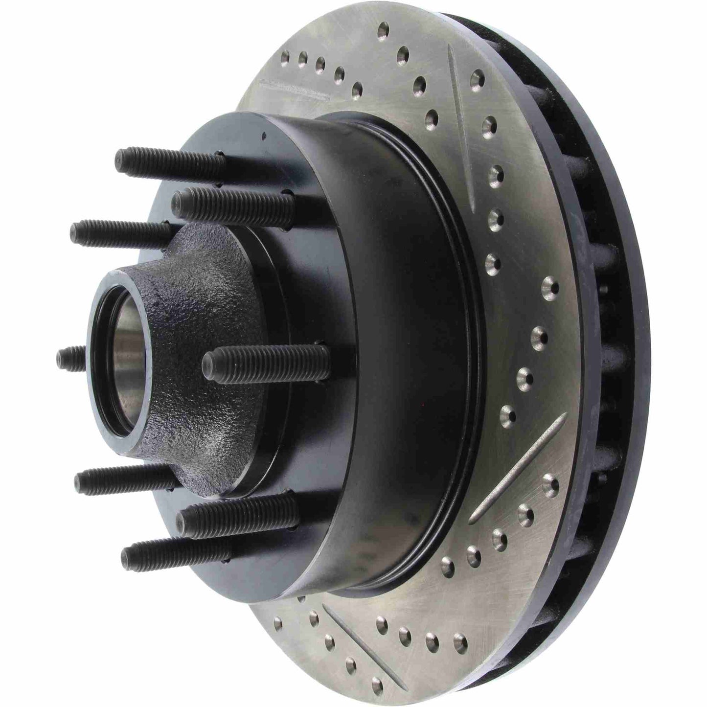 StopTech Sport Drilled/Slotted Brake Rotor; Front Left