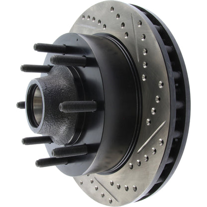 StopTech Sport Drilled/Slotted Brake Rotor; Front Left