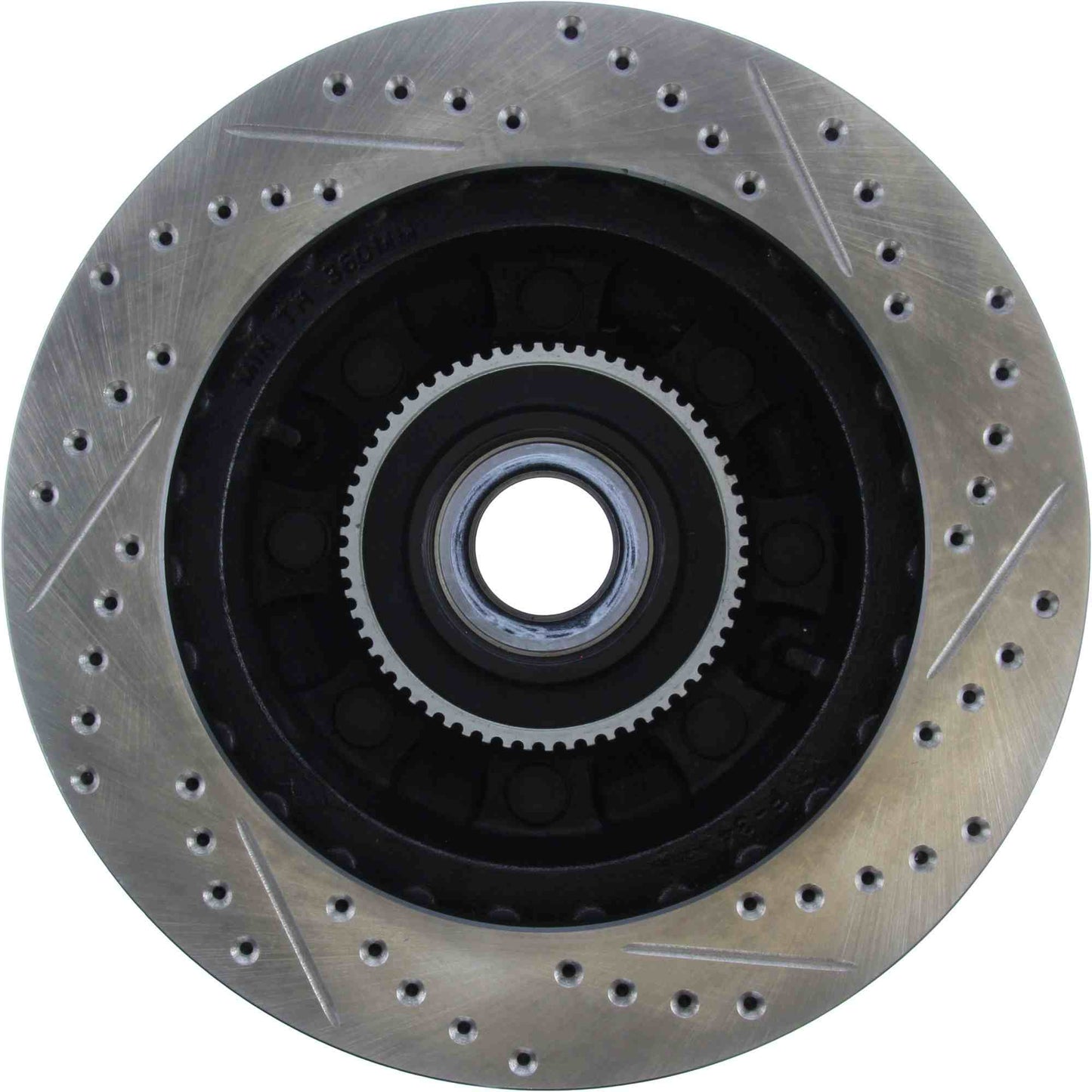 StopTech Sport Drilled/Slotted Brake Rotor; Front Right