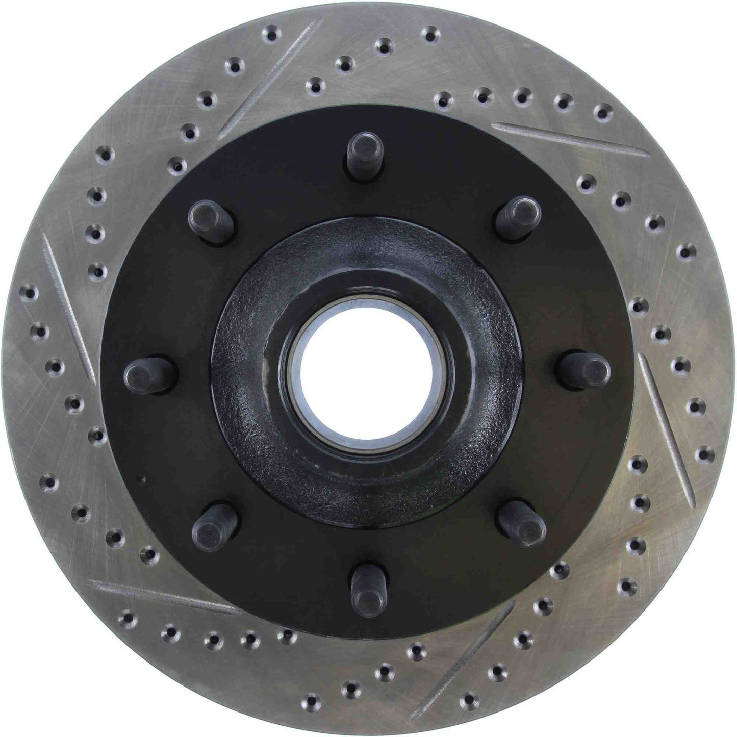 StopTech Sport Drilled/Slotted Brake Rotor; Front Right