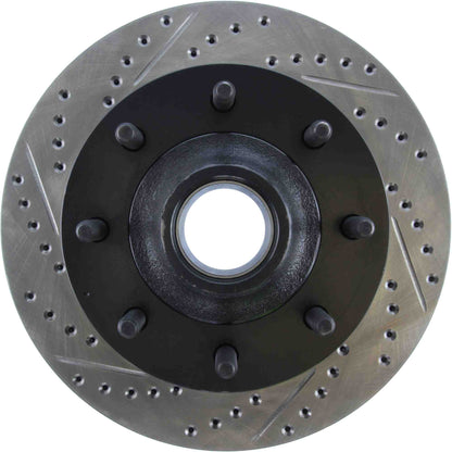 StopTech Sport Drilled/Slotted Brake Rotor; Front Right