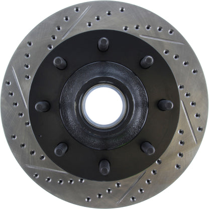 StopTech Sport Drilled/Slotted Brake Rotor; Front Right