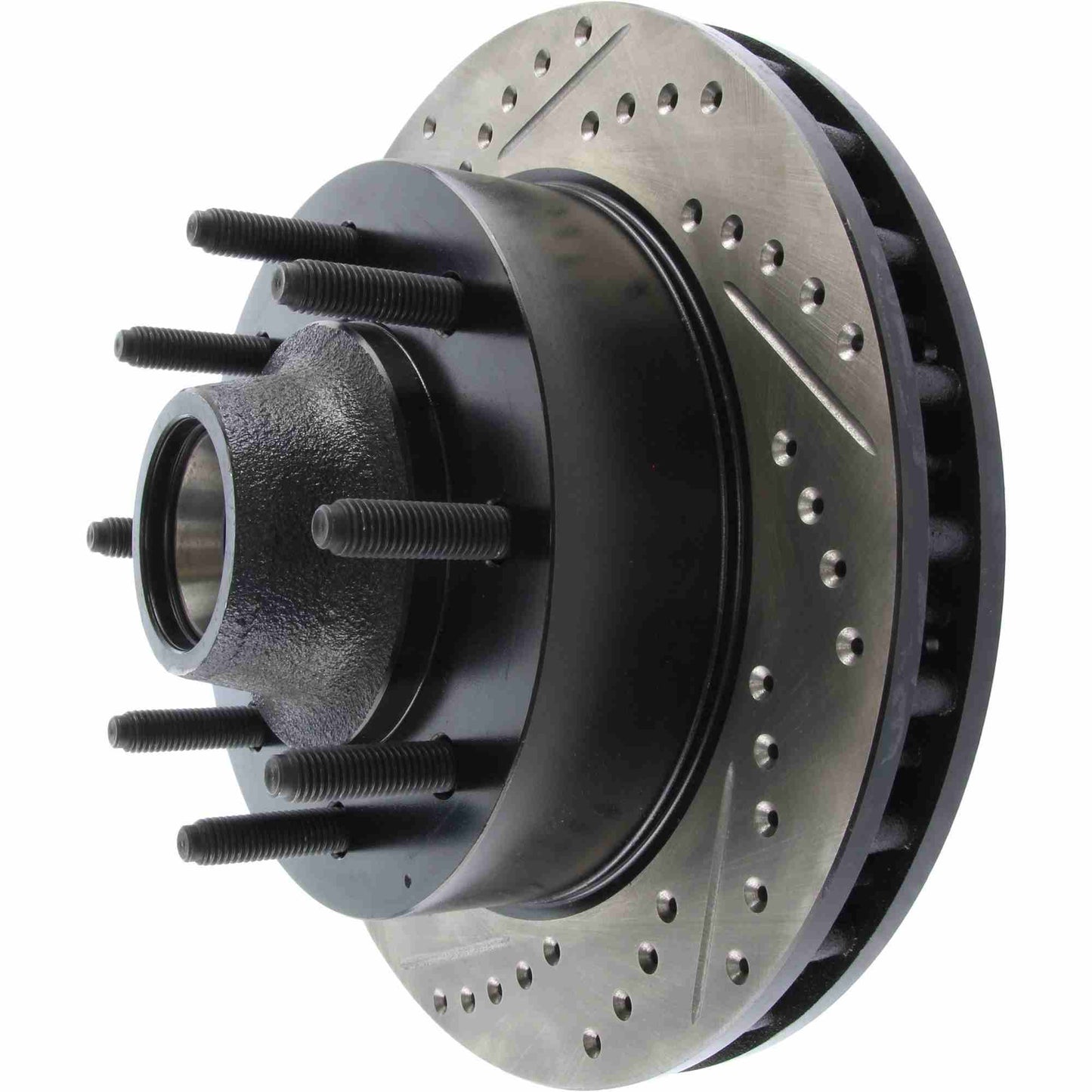 StopTech Sport Drilled/Slotted Brake Rotor; Front Right