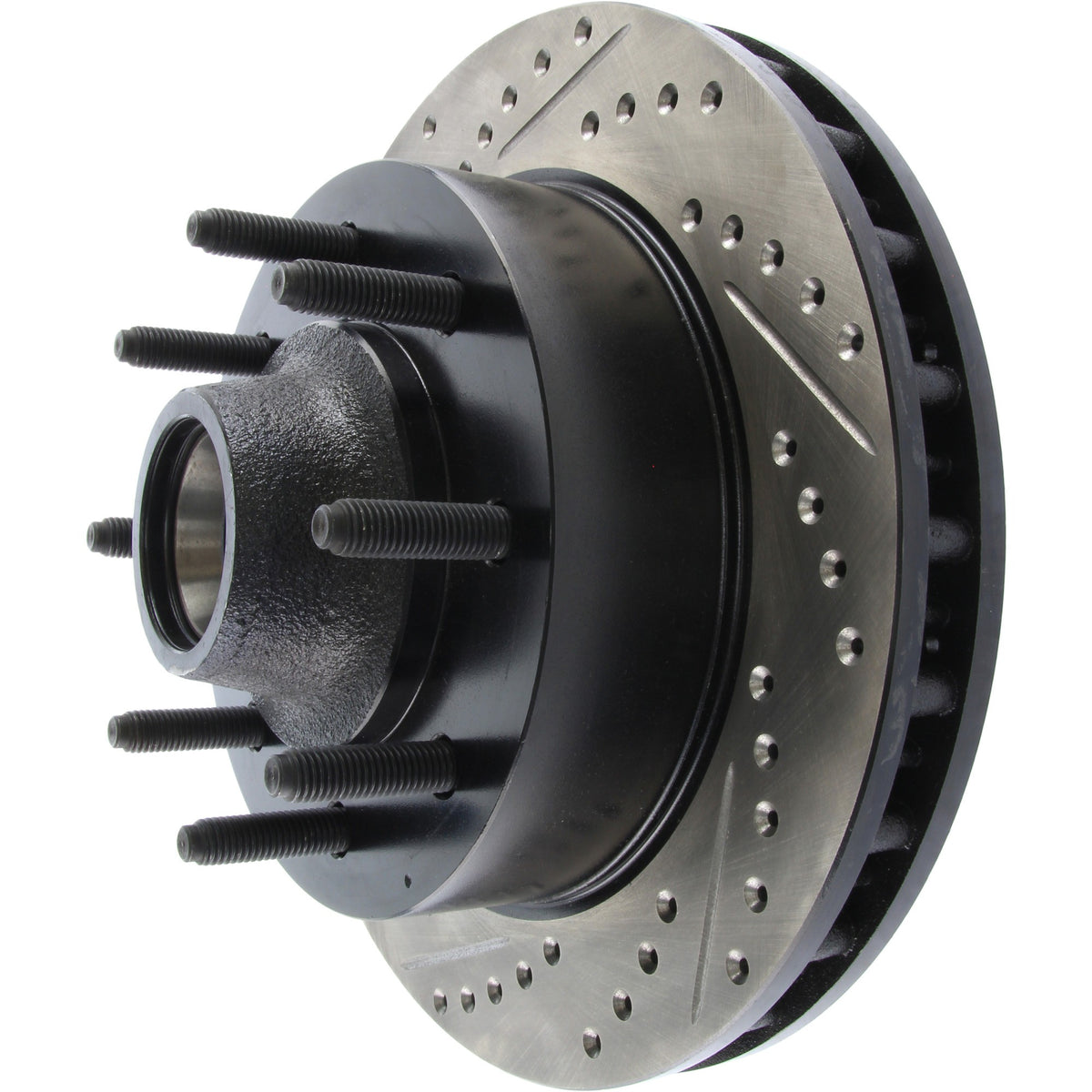 StopTech Sport Drilled/Slotted Brake Rotor; Front Right