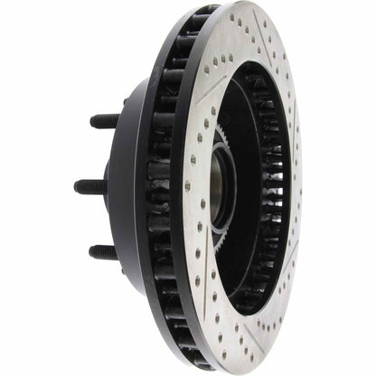 StopTech Sport Drilled/Slotted Brake Rotor; Front Right