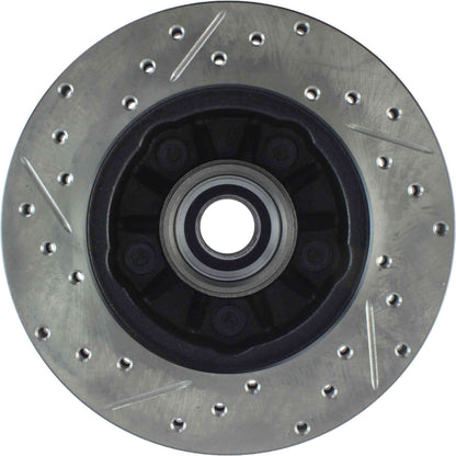 StopTech Sport Drilled/Slotted Brake Rotor; Front Left