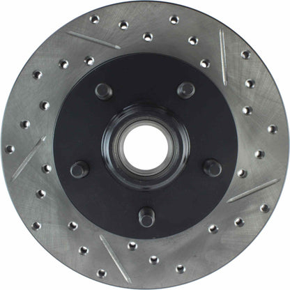 StopTech Sport Drilled/Slotted Brake Rotor; Front Left
