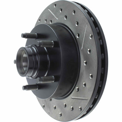 StopTech Sport Drilled/Slotted Brake Rotor; Front Left