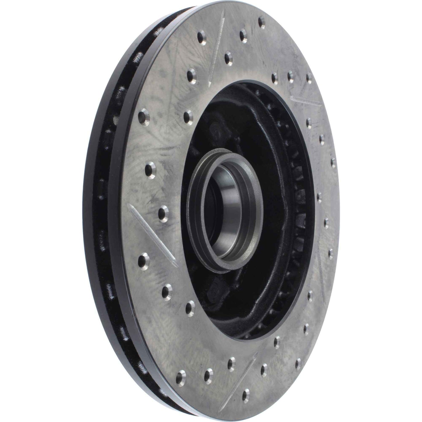 StopTech Sport Drilled/Slotted Brake Rotor; Front Left
