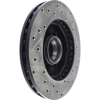 StopTech Sport Drilled/Slotted Brake Rotor; Front Right