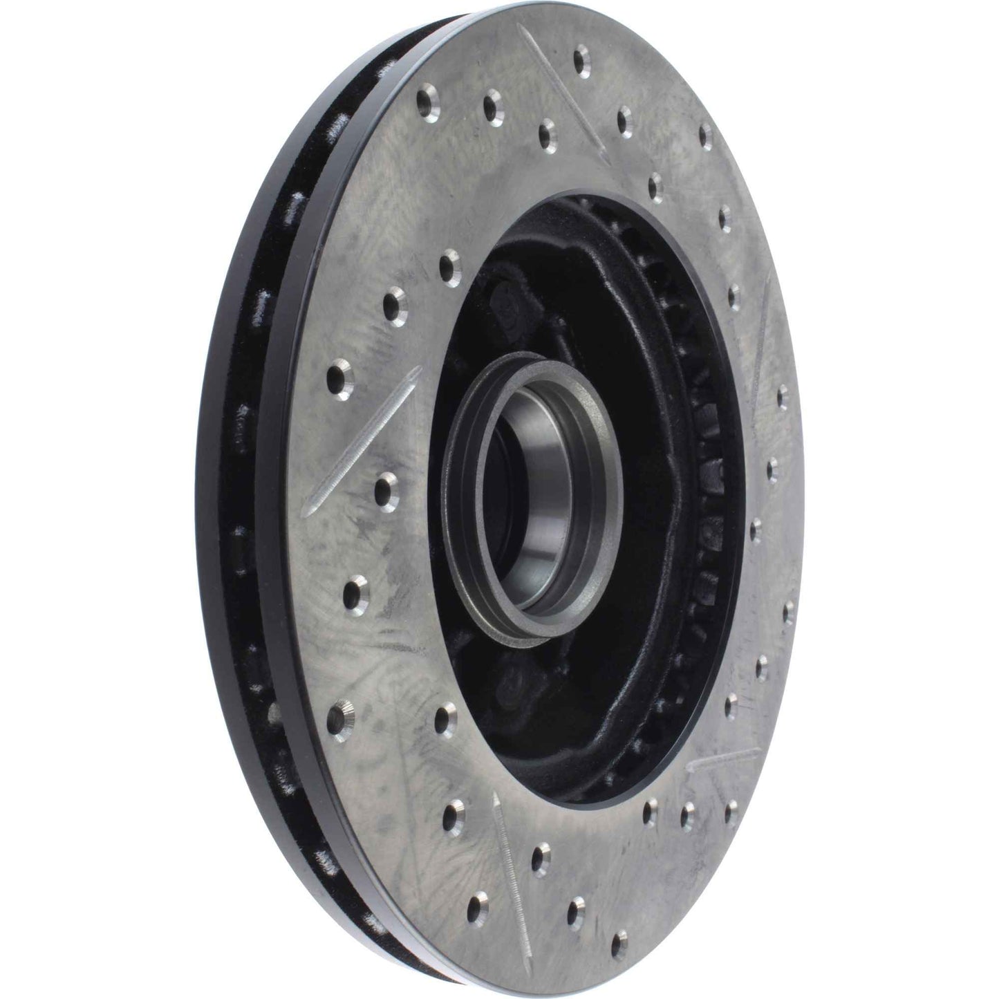 StopTech Sport Drilled/Slotted Brake Rotor; Front Right