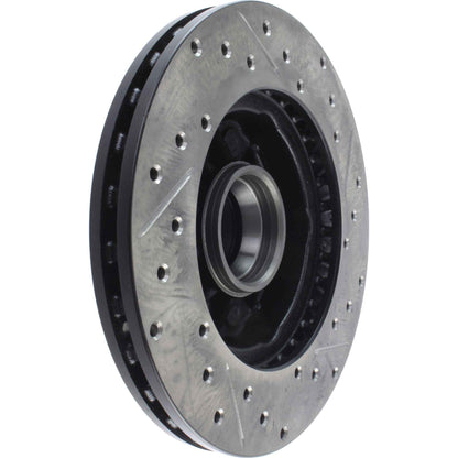 StopTech Sport Drilled/Slotted Brake Rotor; Front Right