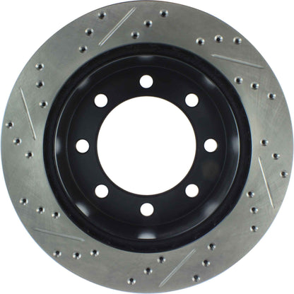 StopTech Sport Drilled/Slotted Brake Rotor; Rear Left