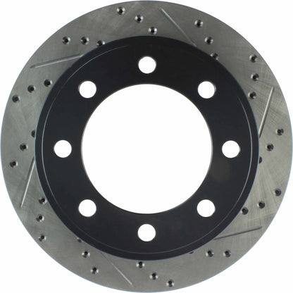 StopTech Sport Drilled/Slotted Brake Rotor; Rear Left
