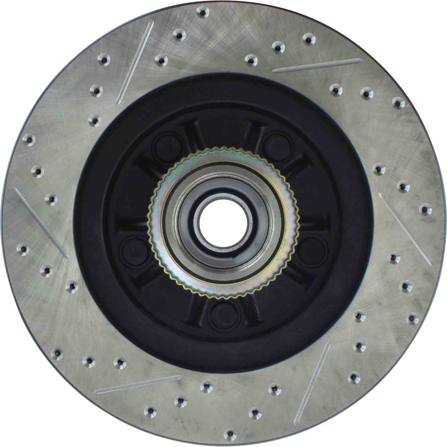 StopTech Sport Drilled/Slotted Brake Rotor; Front Left