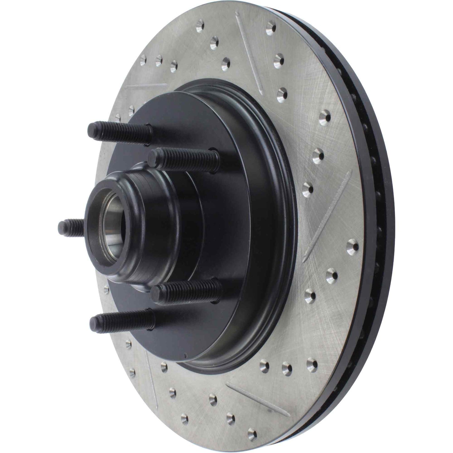 StopTech Sport Drilled/Slotted Brake Rotor; Front Left