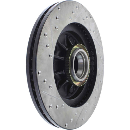 StopTech Sport Drilled/Slotted Brake Rotor; Front Left